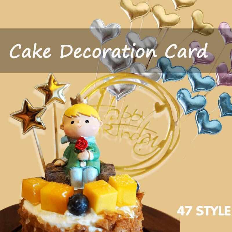 Happy Birthday Acrylic Cake Topper Cake Decoration Golden Silver Party - R20