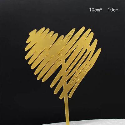 Happy Birthday Acrylic Cake Topper Cake Decoration Golden Silver Party - R20