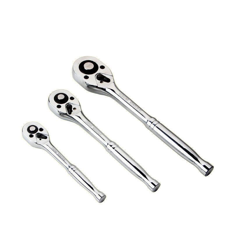 1/4" 3/8" 1/2" Quick Release Ratchet Wrench Handle - Heavy Duty - 12*150*27MM