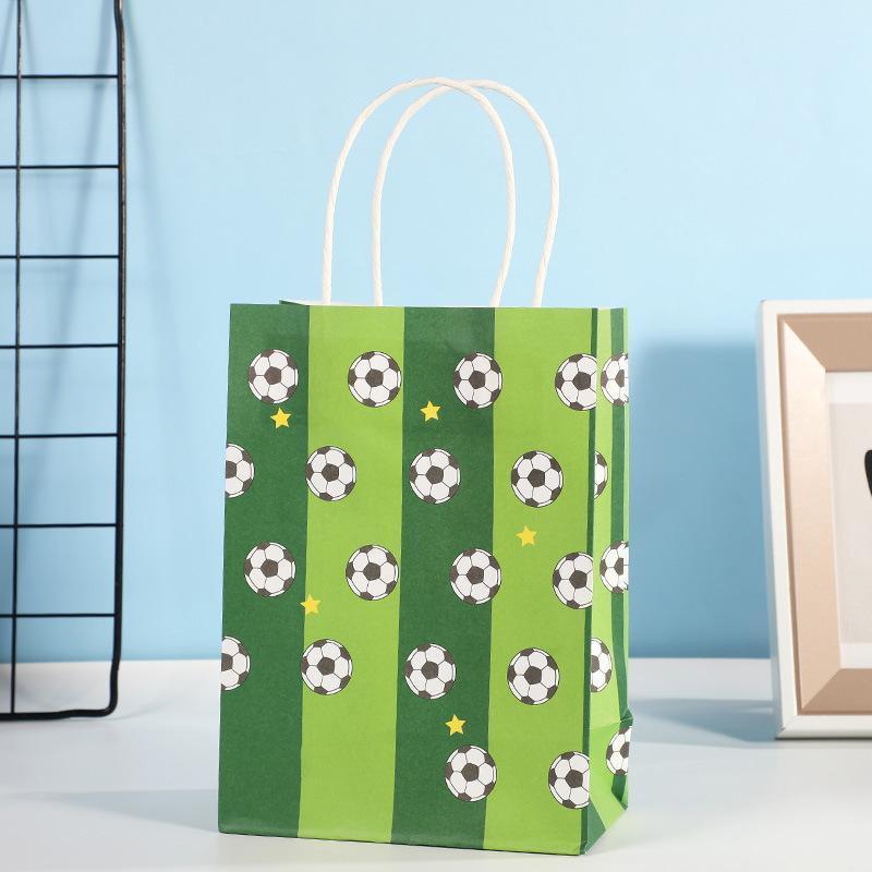 30PCS Fashion Ball Kraft Paper Gift Bag Festivals gift tote bag Party Favor Bag - Red-Tennis-Ball-30pcs