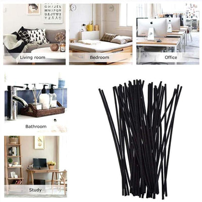 Premium Quality Reed Diffuser Reeds Rattan Stick 3x260mm Black - 20pcs