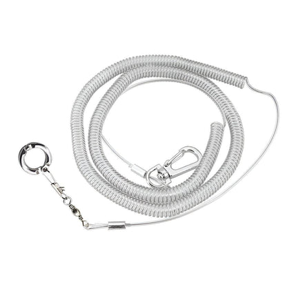 Parrot Leg Ring Anti Slip Bird Anklet Elastic Rope with Alloy Fasteners Supplies - 4mm