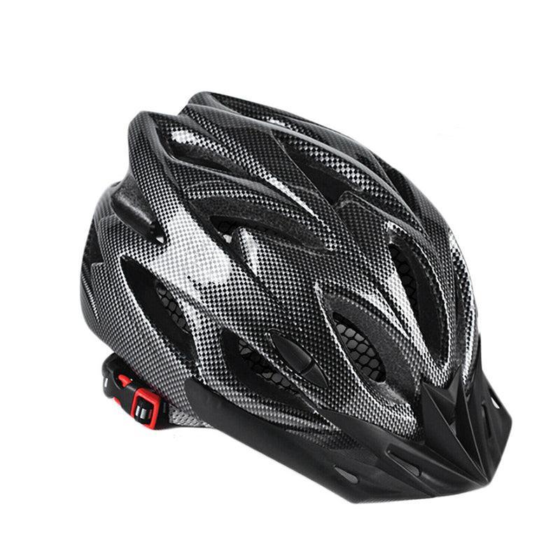 Lightweight Bicycle Helmet Adjustable Cycling Gear for Road or Mountain Bike Riding - Black