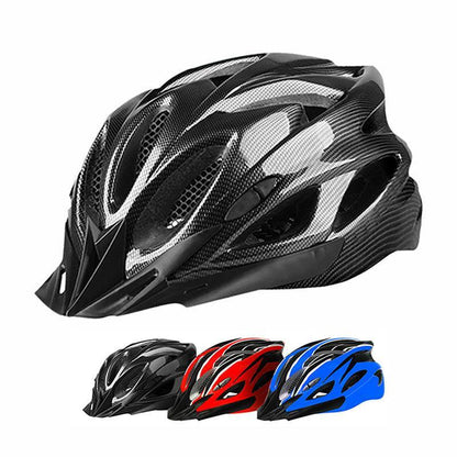 Lightweight Bicycle Helmet Adjustable Cycling Gear for Road or Mountain Bike Riding - Black Blue