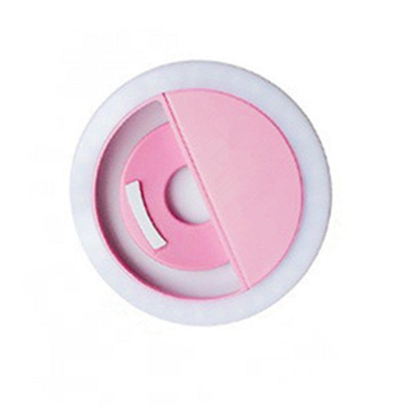 3 Modes Selfie Led Ring Fill Light Camera Rechargeable For Iphone Android Phone - Pink