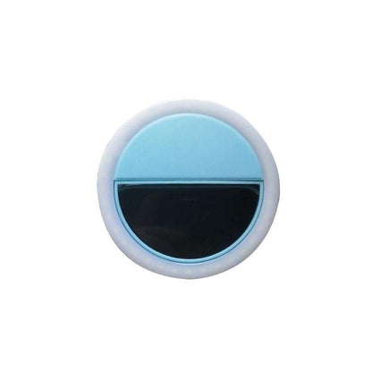 3 Modes Selfie Led Ring Fill Light Camera Rechargeable For Iphone Android Phone - White