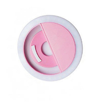 3 Modes Selfie Led Ring Fill Light Camera Rechargeable For Iphone Android Phone - White