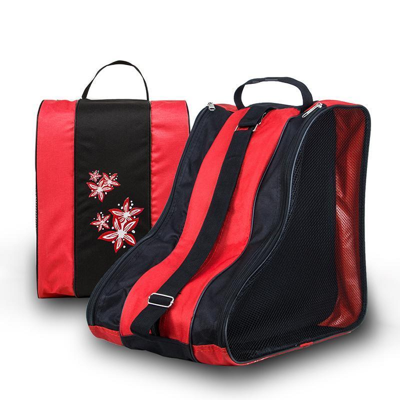 Rollerblading Ice Skate Carry Bag with Adjustable Shoulder Strap for All Ages - Blue