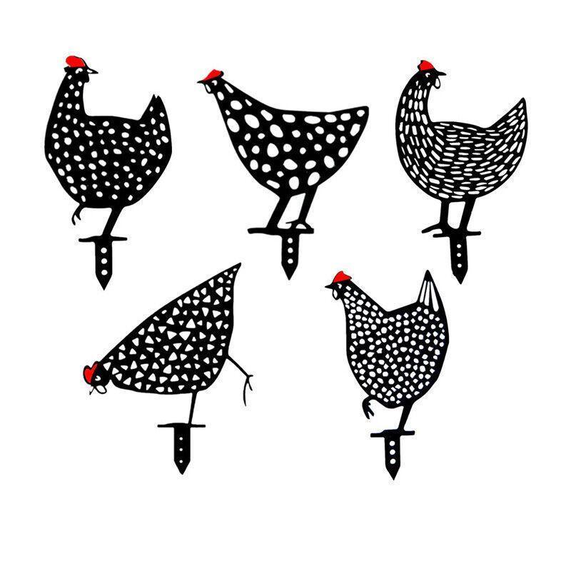 Garden Ornaments Chicken Yard Art Garden Backyard Lawn Decor Gift Easter Deco - A