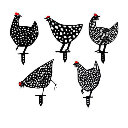 Garden Ornaments Chicken Yard Art Garden Backyard Lawn Decor Gift Easter Deco - A