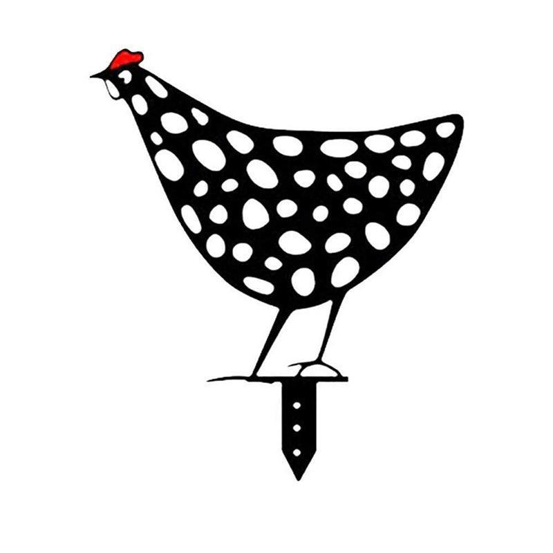 Garden Ornaments Chicken Yard Art Garden Backyard Lawn Decor Gift Easter Deco - B