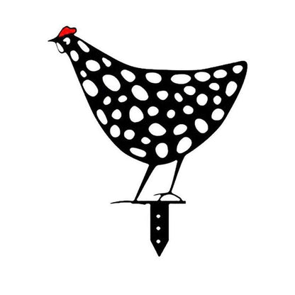 Garden Ornaments Chicken Yard Art Garden Backyard Lawn Decor Gift Easter Deco - B