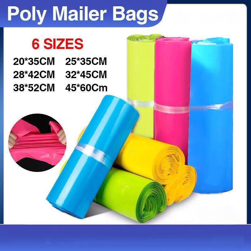Poly Mailer Bags Mailing Satchel Plastic Courier Self Sealing Packing Rose Red - 25*35CM
