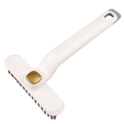 Multi-Functional Rotary Cleaning Brush Hard Bristle Slot Seam Wall Tile Brush - Coffee