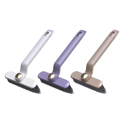 Multi-Functional Rotary Cleaning Brush Hard Bristle Slot Seam Wall Tile Brush - Purple