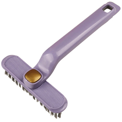 Multi-Functional Rotary Cleaning Brush Hard Bristle Slot Seam Wall Tile Brush - White