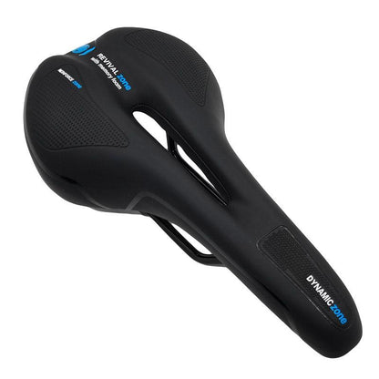 MTB Saddle Hollow Comfort Bicycle Seat Universal Cushion Soft Riding Saddle - Red
