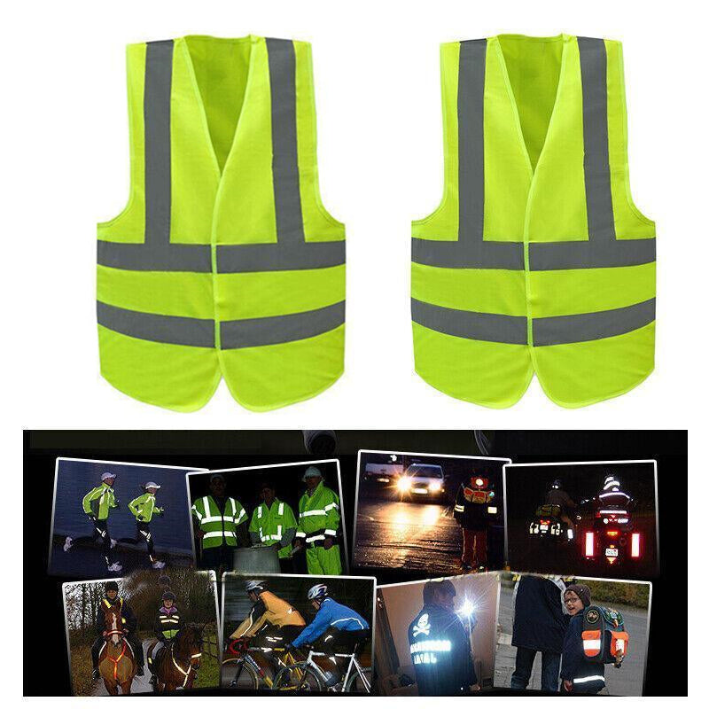Yellow Reflective High Visibility Vest Workwear for Day and Night Use - 3XL