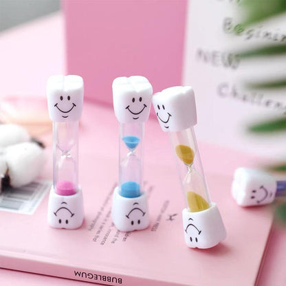 3-Minute Hourglass Sand Timer Smiley Face Clock for Brushing or Kitchen Use - Purple