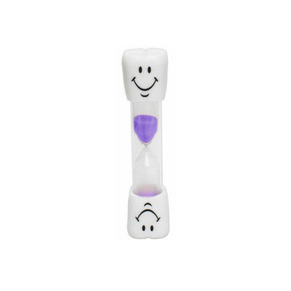 3-Minute Hourglass Sand Timer Smiley Face Clock for Brushing or Kitchen Use - Purple