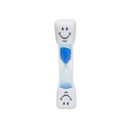 3-Minute Hourglass Sand Timer Smiley Face Clock for Brushing or Kitchen Use - Yellow