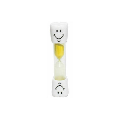 3-Minute Hourglass Sand Timer Smiley Face Clock for Brushing or Kitchen Use - Yellow