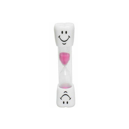 3-Minute Hourglass Sand Timer Smiley Face Clock for Brushing or Kitchen Use - Yellow