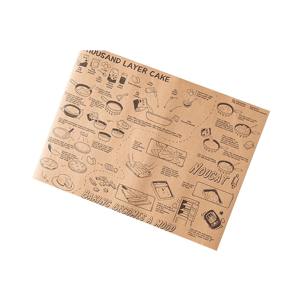 100pcs Sandwich Wrappers Oil Blotting Coated Paper Air Fryer Baking Parchment - Pink Strawberry