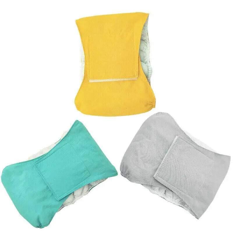 S Male Dog Puppy Nappy Diaper Belly Wrap Band Sanitary Pants Underpants - Grey