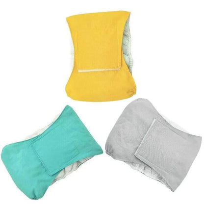 XS Male Dog Puppy Nappy Diaper Belly Wrap Band Sanitary Pants Underpants - Yellow