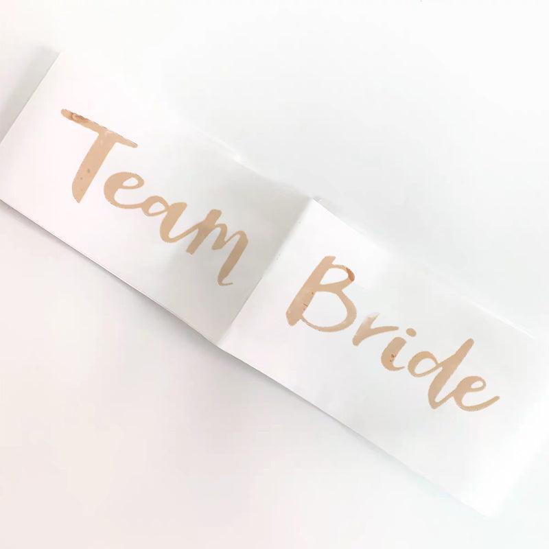 Bridal Party Sash Rose Gold Bride Bridesmaid Maid Honour Mother Hens Night Wear - Bride To Be