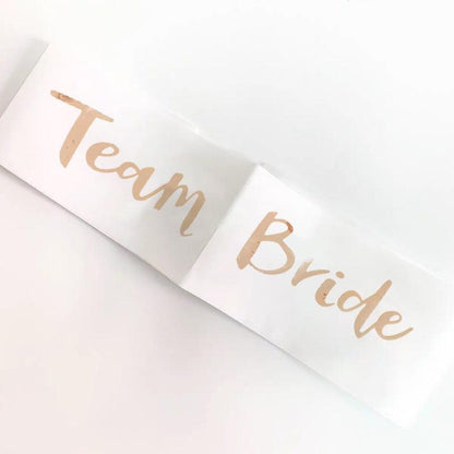 Bridal Party Sash Rose Gold Bride Bridesmaid Maid Honour Mother Hens Night Wear - Bride To Be