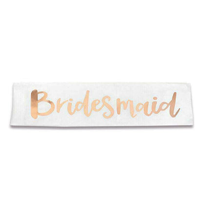 Bridal Party Sash Rose Gold Bride Bridesmaid Maid Honour Mother Hens Night Wear - Bride To Be