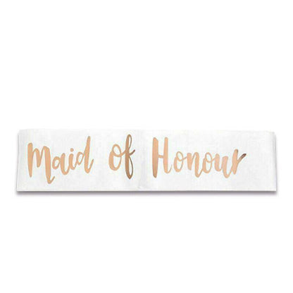 Bridal Party Sash Rose Gold Bride Bridesmaid Maid Honour Mother Hens Night Wear - Bride To Be