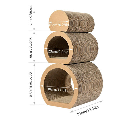 3pcs Cat Scratching Tunnel Wearable Claw Sharpening Toys for Cats Pet Play