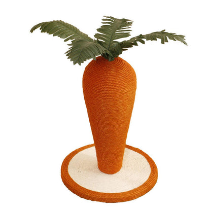 Carrot Cat Scratching Post Vertical Climbing Frame Interactive Toy for Cats