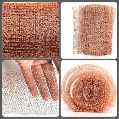 6 Metres Pure Copper Mesh Knitted Soffit Mesh Rats Rodent Slug Snail Control