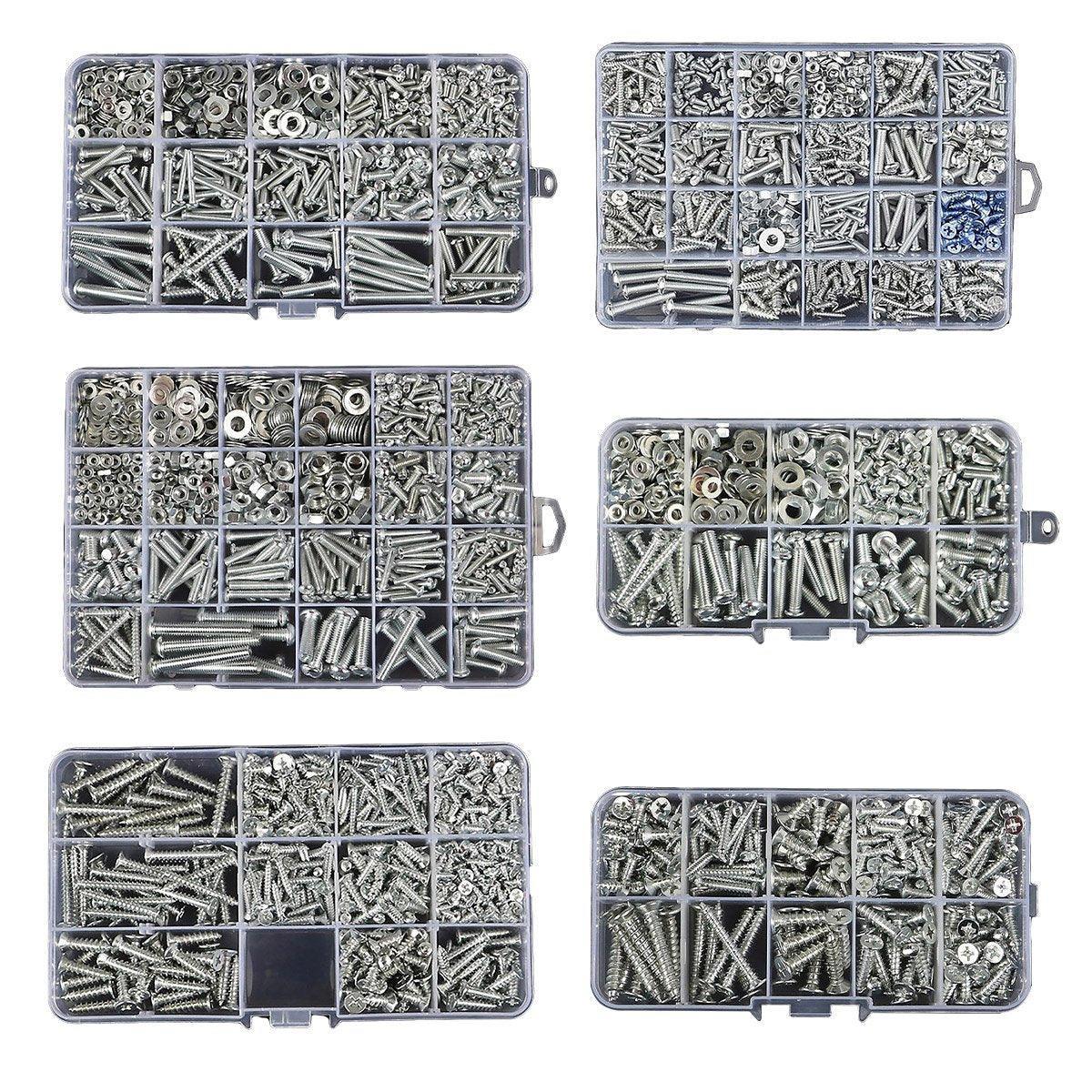 Household Self-tapping Screw Nut Gasket Box Set Multi-purpose Screw Assortment - F