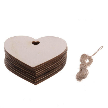 Wooden Christmas Hanging Ornament for Tree DIY Craft Decoration 10pcs - Christmas Stocking