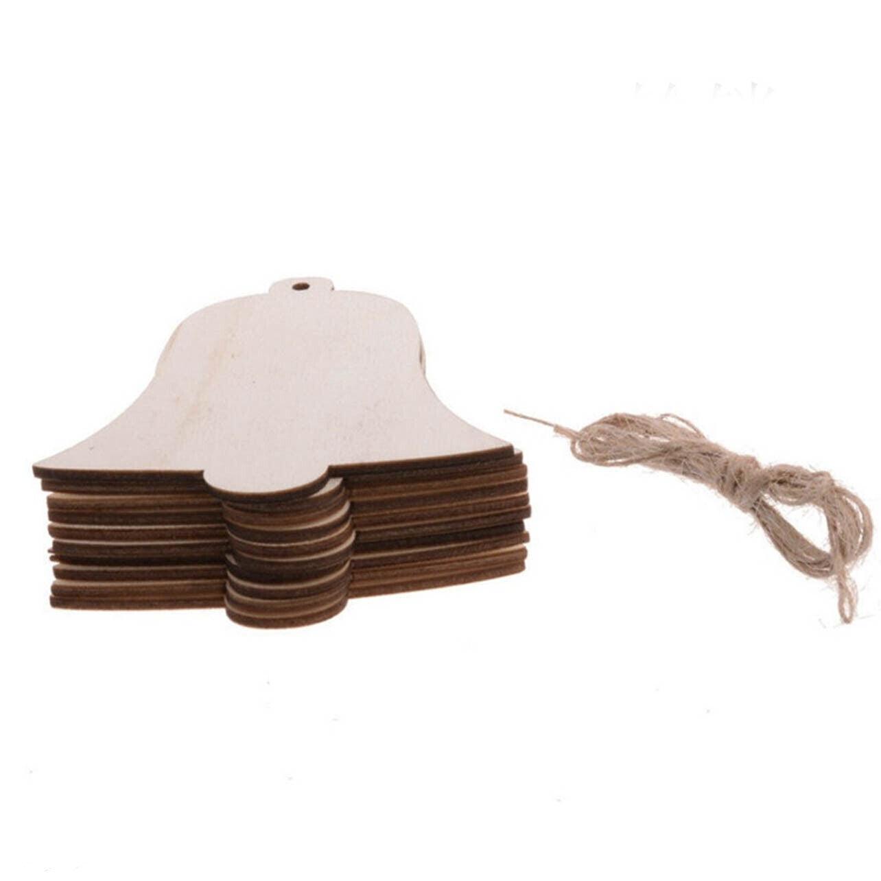 Wooden Christmas Hanging Ornament for Tree DIY Craft Decoration 10pcs - Christmas Stocking