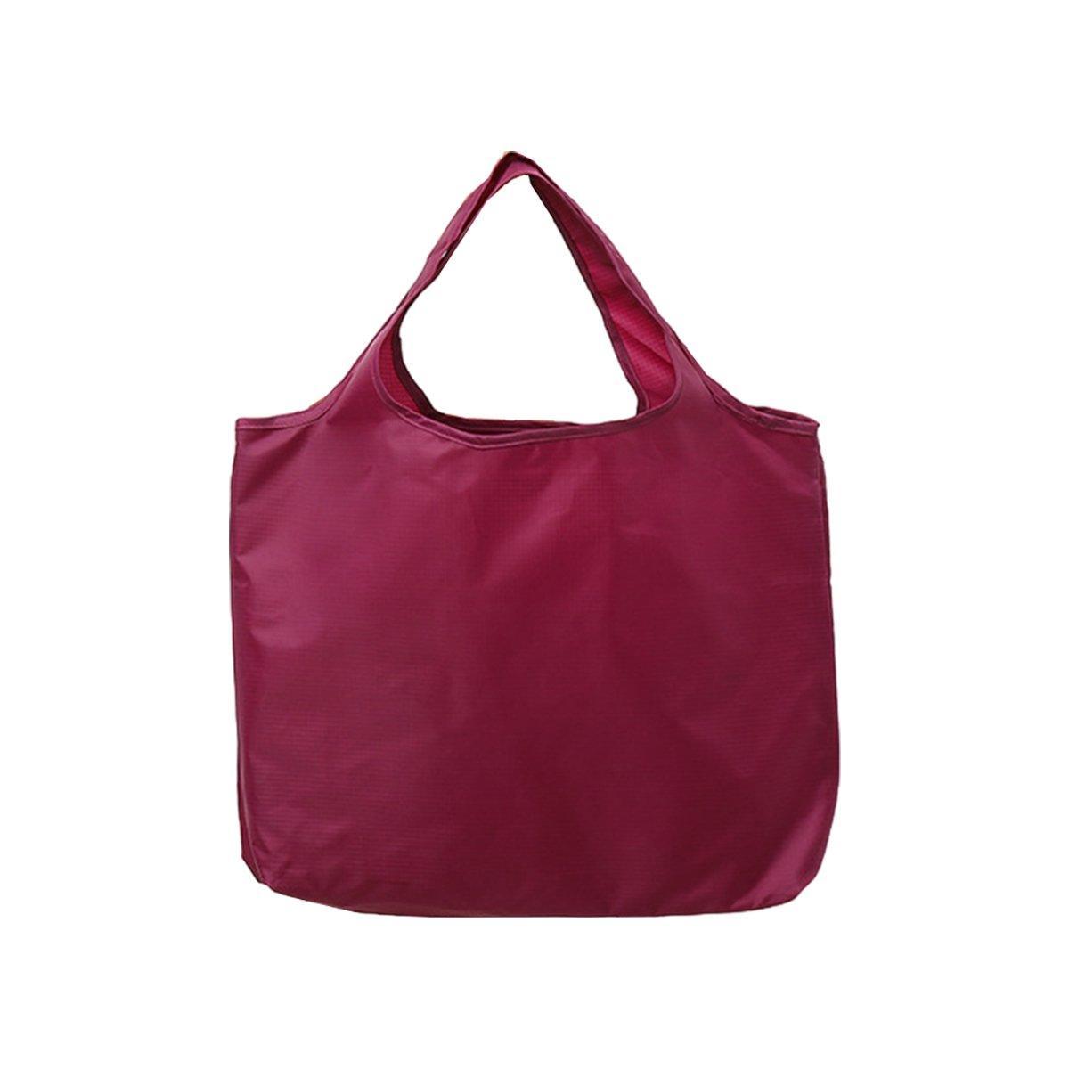 Large Multi Colour Waterproof Shopping Bag Foldable Portable Reusable Bag - Black