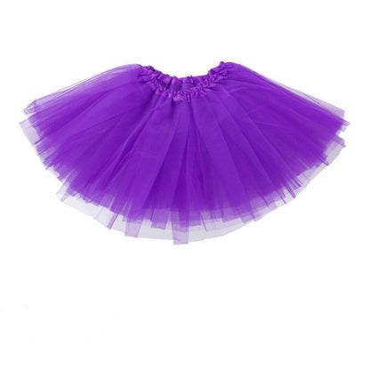 Girls Tutu Skirt Princess Dressup Party Costume Ballet Dancewear - Black