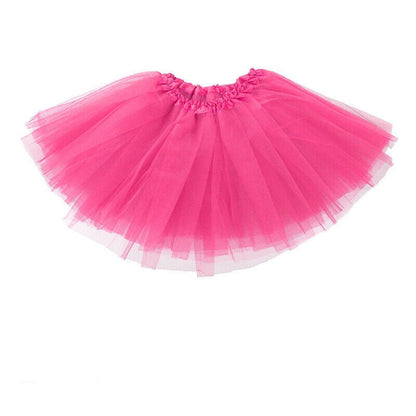 Girls Tutu Skirt Princess Dressup Party Costume Ballet Dancewear - Black