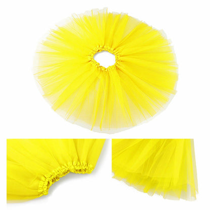 Girls Tutu Skirt Princess Dressup Party Costume Ballet Dancewear - Rose red