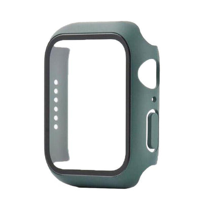 For Apple Watch iWatch Series SE 6 5 4 3 2 1 Case Full Glass Cover 40mm - Silver