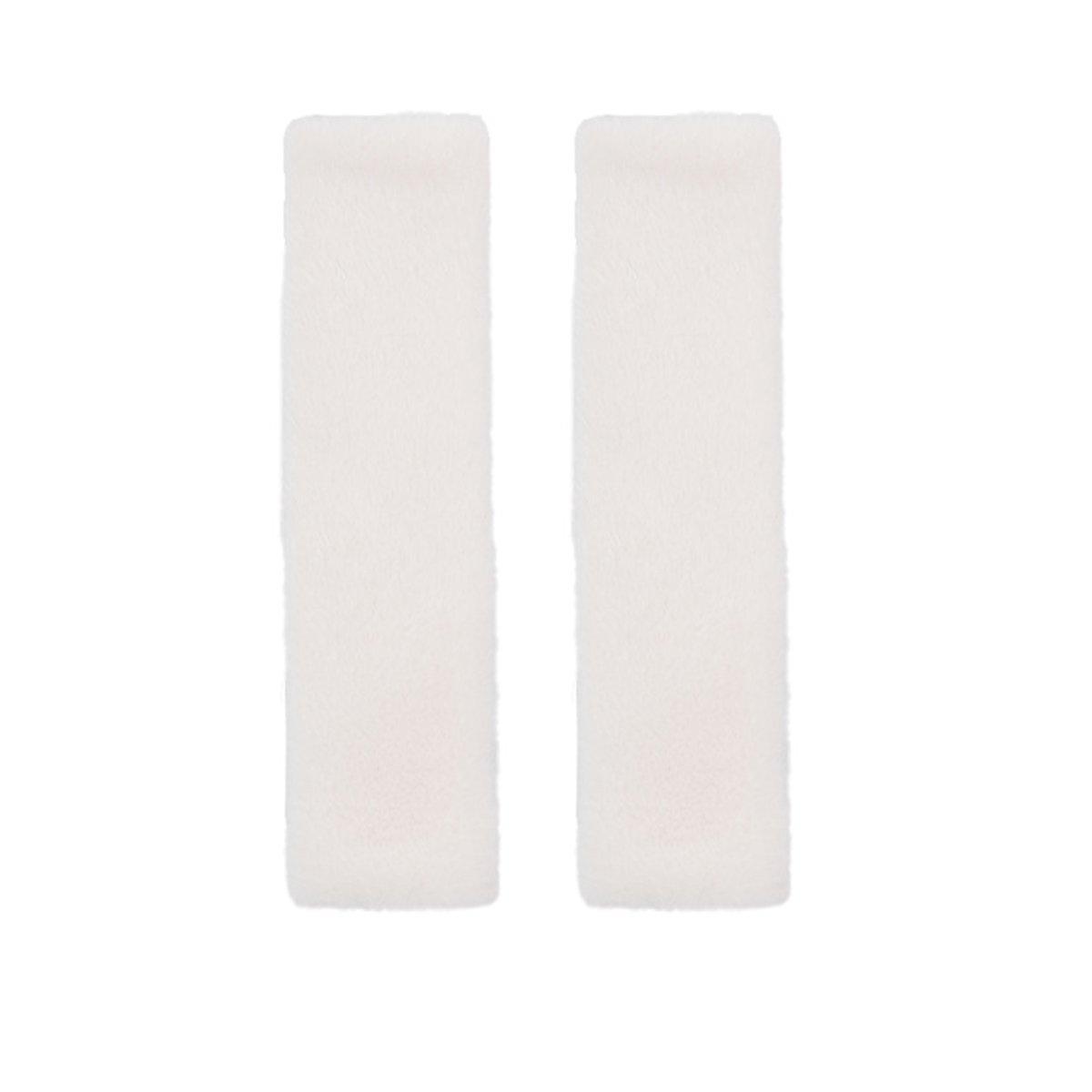Winter Plush Shoulder Strap Cover Neck Cushion Pad for Comfortable Car Travel 2PCS - Pink