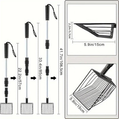 3in1 Chicken Coop Cleaning Scoop Poop Picker Tool for Waste Removal Durable Use
