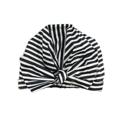 Woman Shower Cap Reusable Long Hair Large Turban Bathroom Waterproof Hair Cap - Black Background