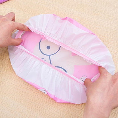 Reusable Women Girls Hair Wrap Waterproof Shower Bath Shower Cap Hat - Monkey