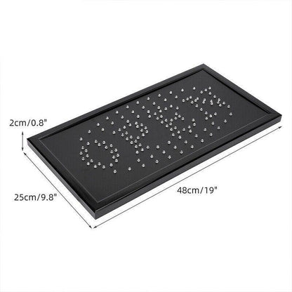 LED Open Sign Light 48x25cm Neon Display Board with Hanging Chain for Shop Use